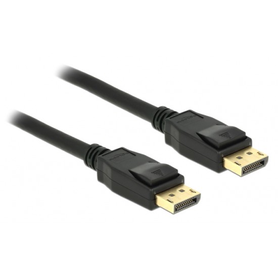 DELOCK καλώδιο DisplayPort 1.2 83806, 4K/60Hz, 21.6Gbps, 2m, μαύρο