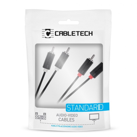 Καλώδιο 2xRCA - 2xRCA 1m Cabletech