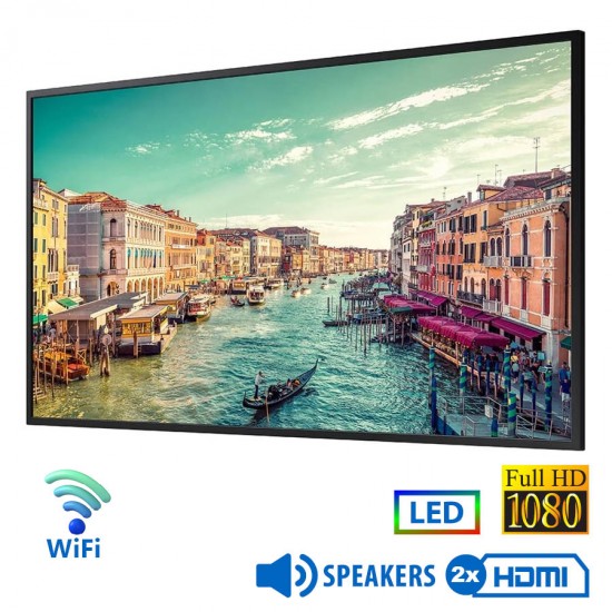 Used Signage Display QM32R-B WIFI LED/Samsung/32\\"FHD/1920x1080/Black/w/Speakers/DP & 2xHDMI & RJ45