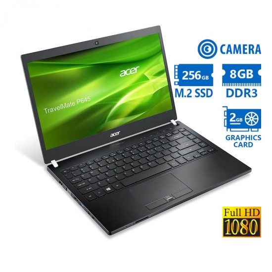 Acer (A-) TravelMate P645-MG i7-4500U/14``FHD/8GB DDR3/256GB M.2 SSD/No ODD/Camera/ATI 2GB/8P Grade 