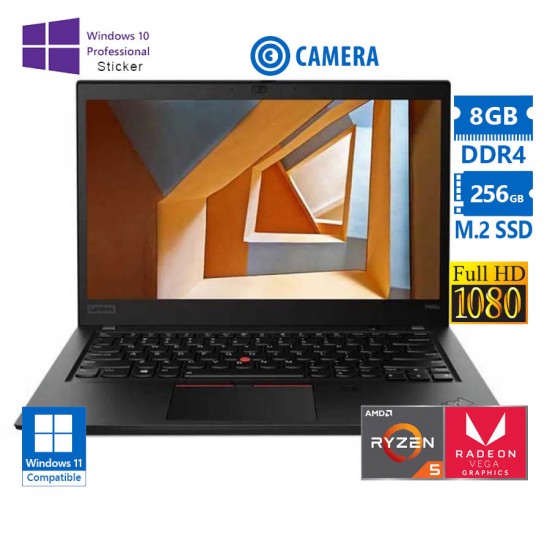 Lenovo ThinkPad T495s Ryzen 5 Pro 3500U/14``FHD/8GB DDR4/256GB M.2 SSD/w/Radeon™ Vega 8 Graphics (8C