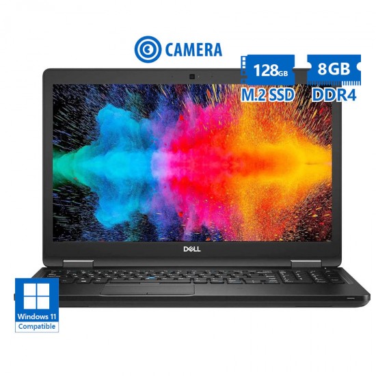 Dell (A-) Latitude 5590 i5-8250U/15.6”/8GB DDR4/128GB M.2 SSD/No ODD/Camera/Grade A- Refurbished Lap