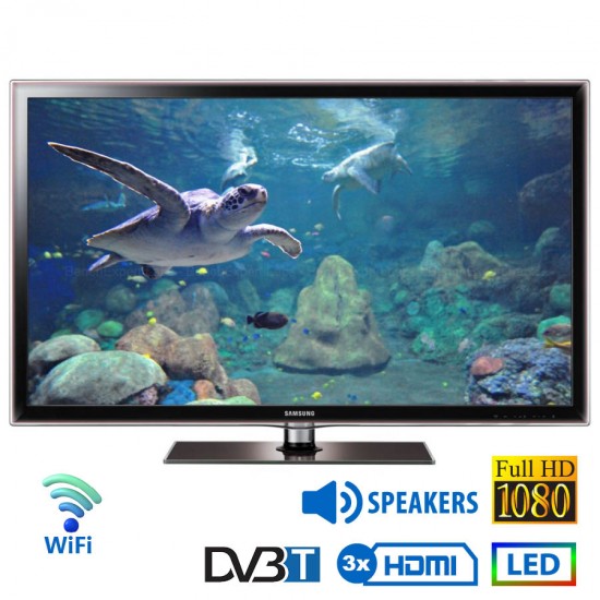 Used Signage Display TV UE55D6300 WiFi LED/Samsung/55\\"FHD/1920x1080/Black/w/Speakers/D-SUB & 3xHDMI 