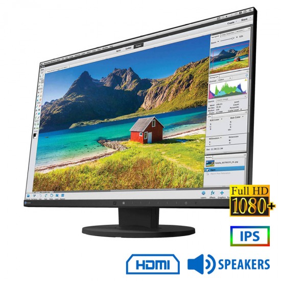 Used Monitor FlexScan EV2455 IPS LED/Eizo/24\\"FHD/1920x1200/Wide/Black/w/Speakers/D-SUB & DVI-D & DP 