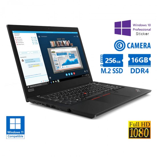 Lenovo ThinkPad L480 i5-8250U/14\\"FHD/16GB DDR4/256GB M.2 SSD/No ODD/Camera/10P Grade A Refurbished L