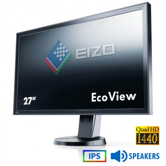 Used Monitor FlexScan EV2736W IPS LED/Eizo/27\\"QHD/2560x1440/Wide/Black/w/Speakers/DVI-D & DP & USB U