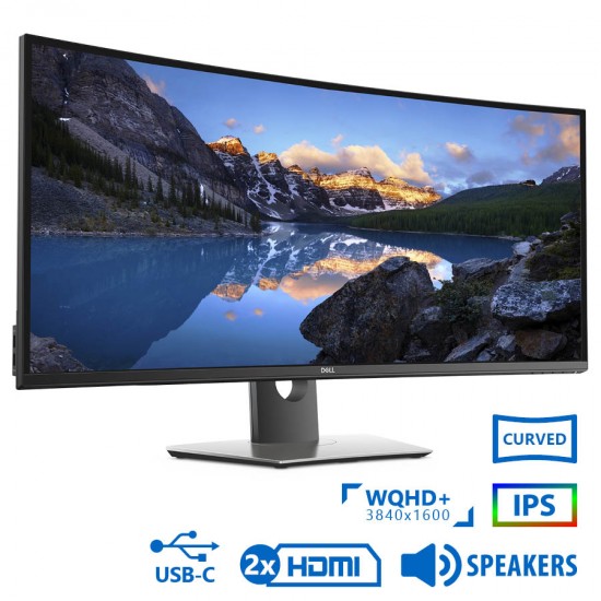 Used Monitor U3818DW Curved IPS LED/Dell/38\\"UW-QHD/3840x1600/Black/w/Speakers/DP & 2xHDMI & USB Type