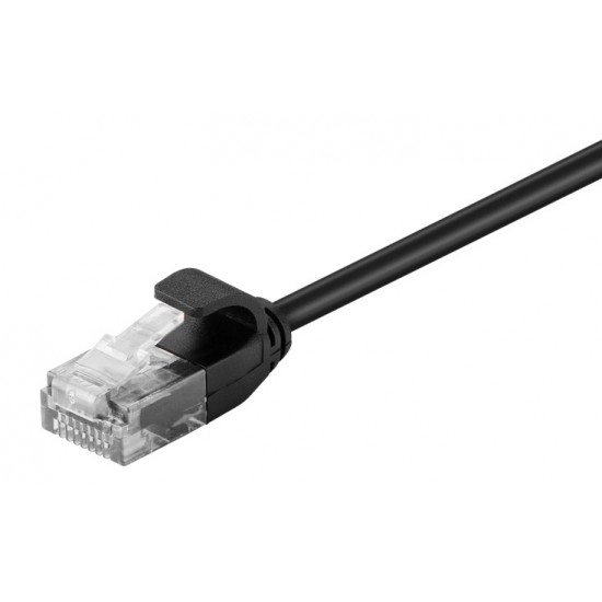 POWERTECH καλώδιο δικτύου CAB-N305, Cat 6 U/UTP, slim, copper, 3m, μαύρο