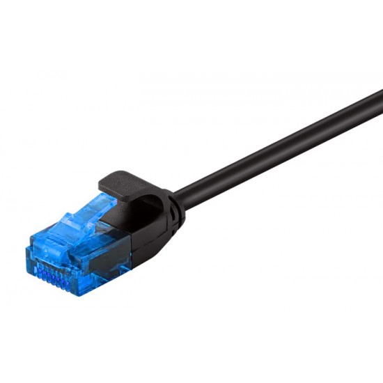 POWERTECH καλώδιο δικτύου CAB-N306 Cat 6 U/UTP, slim copper, 25cm, μαύρο