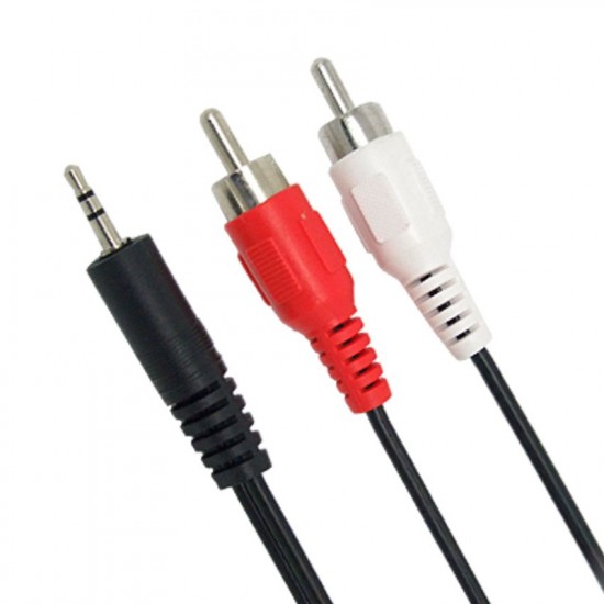 POWERTECH καλώδιο 3.5mm σε 2x RCA CAB-R008, 3m, μαύρο