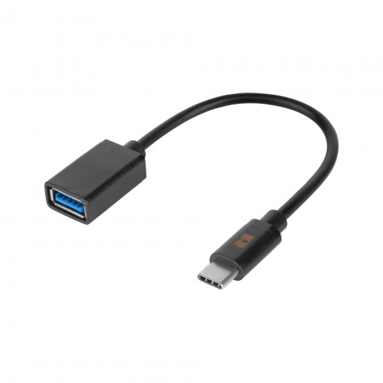 Αντάπτορας USB 3.0 - USB type-C OTG F/M 15cm Rebel μαύρος