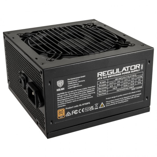 Kolink REGULATOR 750W Modular 80+ Gold PSU Power Supply Gen 5. ATX 3.0