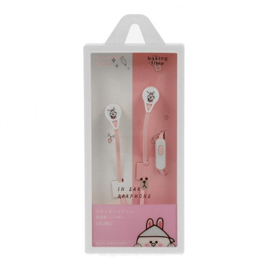 Earphones CASNI - CS-180 with microphone Pink