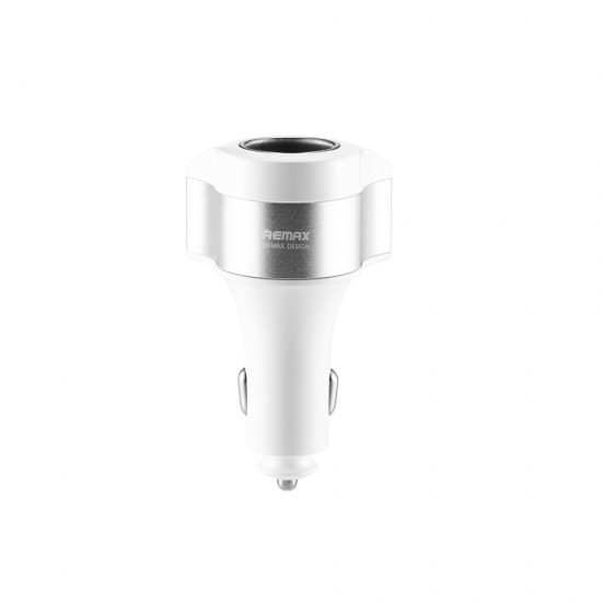 REMAX Car Charger RCC-218 Journey Series - 2xUSB + cigarette lighter socket - 24W 4,8A White