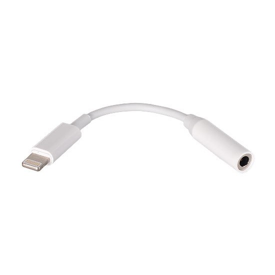 Earphones Adapter Iphone 7 - Lightning na jack 3,5mm - White