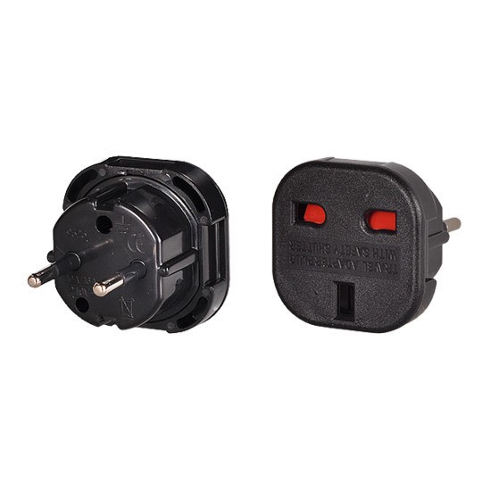 Charger Adapter - England-Poland - Black