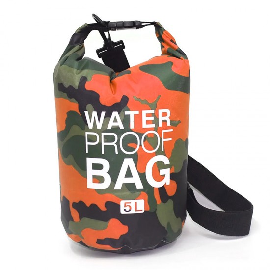 Waterproof Dry Bag Type 1 5L orange camouflage