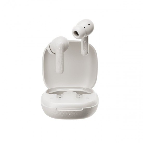 QCY Buds White - Noise Reduction Clear Calls TWS Earbuds 35h, 10mm dynamic drivers