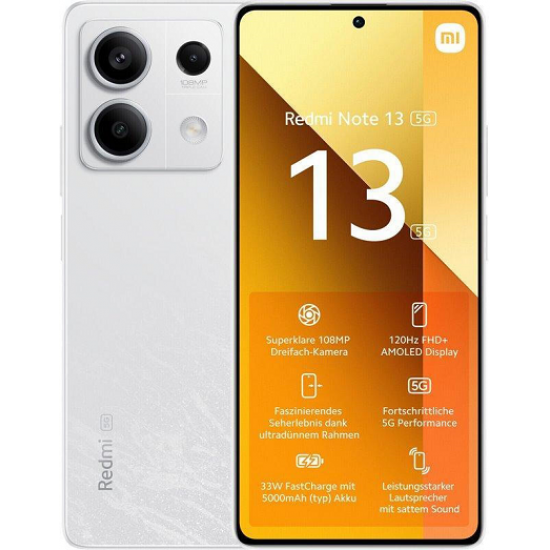 XIAOMI REDMI NOTE 13 5G 256GB ROM/8GB RAM ARCTIC WHITE EU