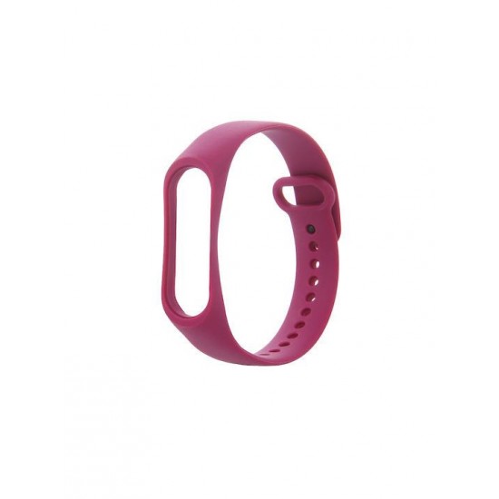 (Mi Band 3/4) OEM Λουράκι Σιλικόνης με Pin Raspberry