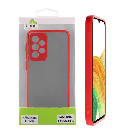 (Samsung Galaxy A33 5G) Lime Back Cover Hardshell Red