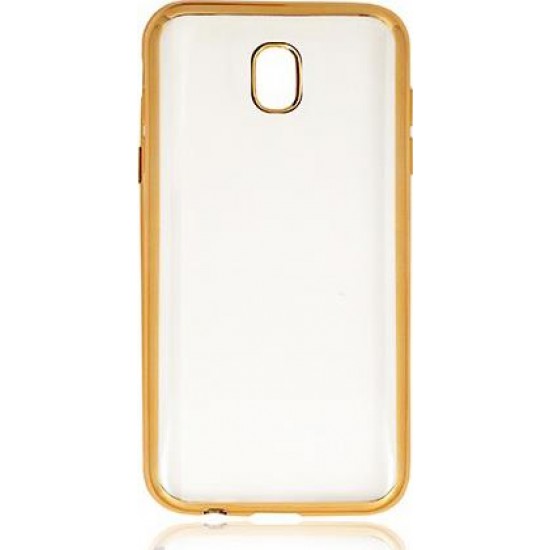 (Samsung J5 2017) OEM Back Cover Electro Jelly Transparent gold