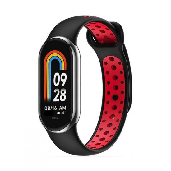 (Smart Band 9/9 NFC/8/8 NFC) Tech-Protect SMART Λουράκι Σιλικόνης με Pin Black/Red