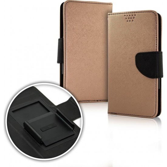 (Universal 5.5''-5.7'') OEM Book Cover Fancy Diary Gold-Black