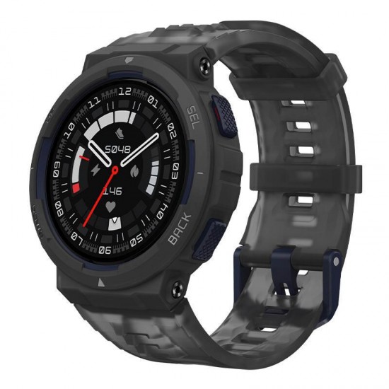 Amazfit Active Edge 46mm Αδιάβροχο Smartwatch με Παλμογράφο Midnight Pulse