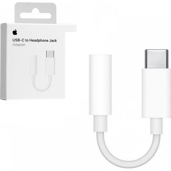 Apple Μετατροπέας USB-C male σε 3.5mm female Λευκό (MU7E2ZM/A)