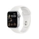 Apple Watch SE 2022 Aluminium 44mm Silver with White Sport Band