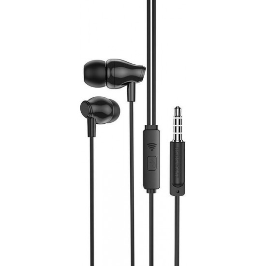 Borofone BM61 In-ear Handsfree με Βύσμα 3.5mm Μαύρο
