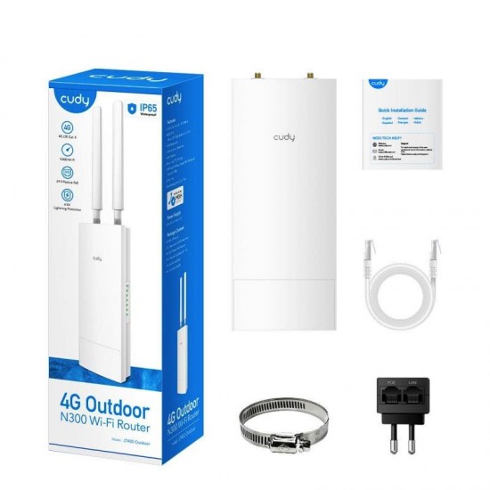 Cudy LT400 Outdoor Ασύρματο 4G Mobile Router Wi‑Fi 4