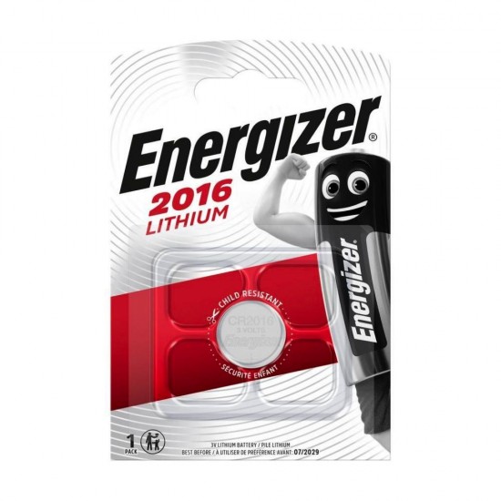 Energizer CR2016  Μπαταρία Λιθίου Ρολογιών 3V 1τμχ