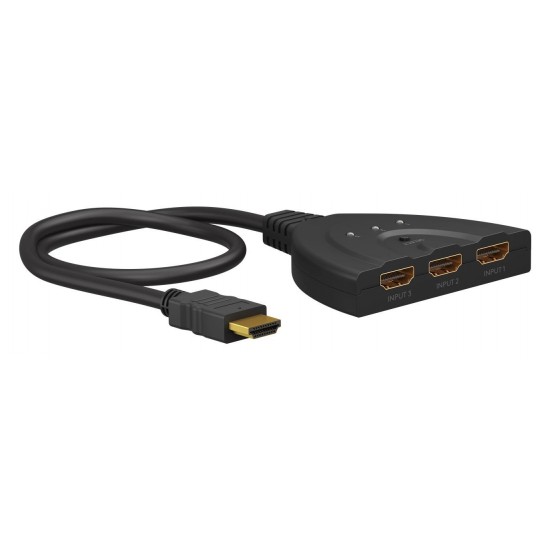 GOOBAY HDMI switch 58487 3-in σε 1-out 4K/30Hz μαύρο