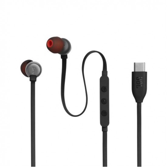 JBL Tune 310C In-ear Handsfree Ακουστικά με Βύσμα USB-C Μαύρο