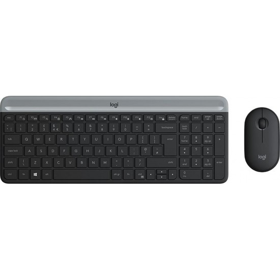 Logitech MK470 Ασύρματο Σετ Πληκτρολόγιο & Ποντίκι Αγγλικό US