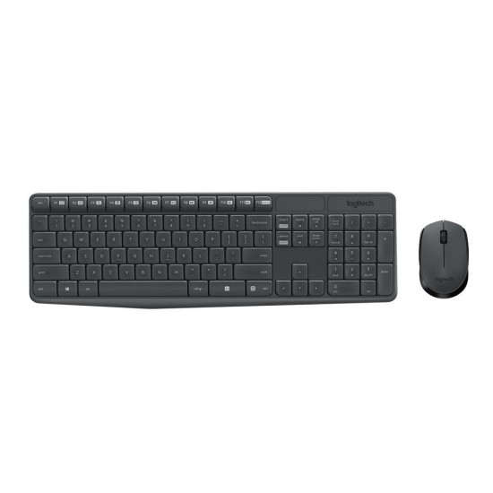 Logitech Wireless Combo MK235 Ασύρματο Σετ Πληκτρολόγιο & Ποντίκι Ελληνικό