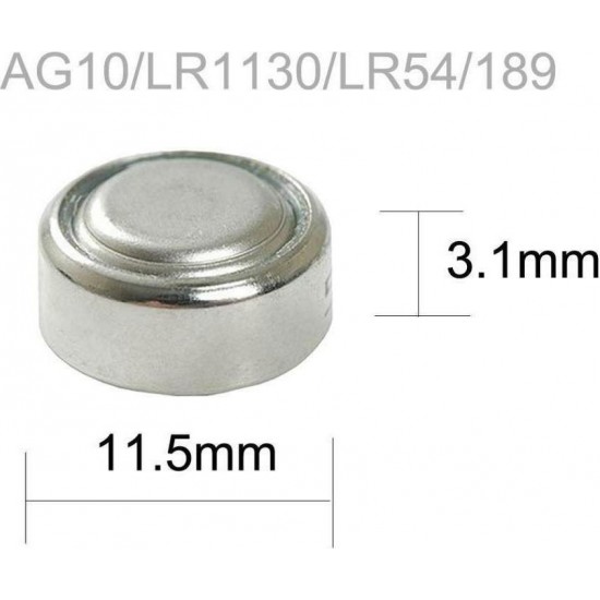 MediaRange Premium Alkaline Coin Cell AG10 Μπαταρίες LR54 1.5V 10τμχ