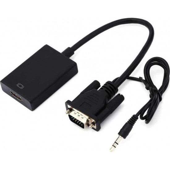 Muzik Μετατροπέας 3.5mm / VGA male σε HDMI female