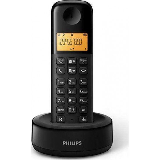 Philips D1601B/34 Ασύρματο Τηλέφωνο Μαύρο