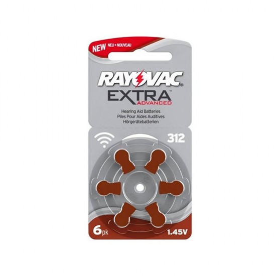 Rayovac Extra Advanced Μπαταρίες Ακουστικών Βαρηκοΐας 312 1.45V 6τμχ