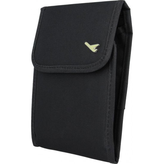 Travel organiser for documents with arm belt 6'' black