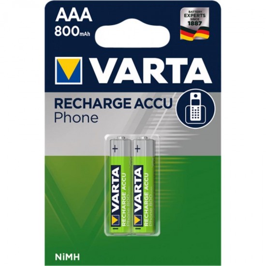 Varta Recharge Accu Phone AAA 800 mAh (2τμχ)