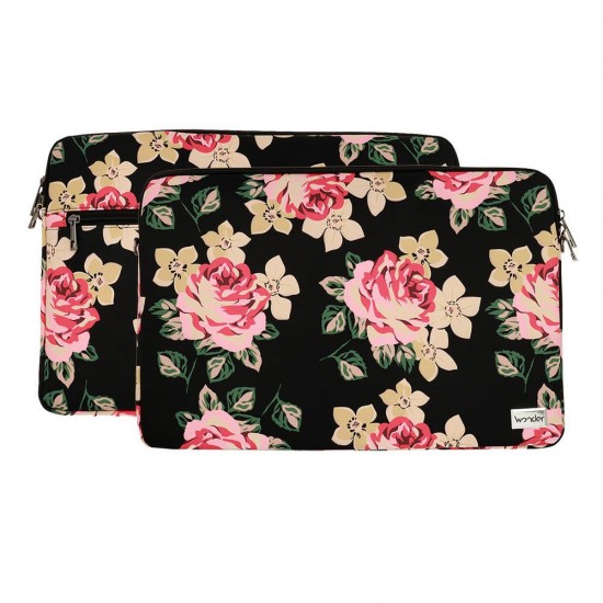 Wonder Laptop Sleeve 16'' Black And Roses