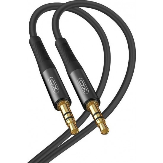 XO Cable 3.5mm male - 3.5mm male Μαύρο 2m (XO-NB-R175-2M)