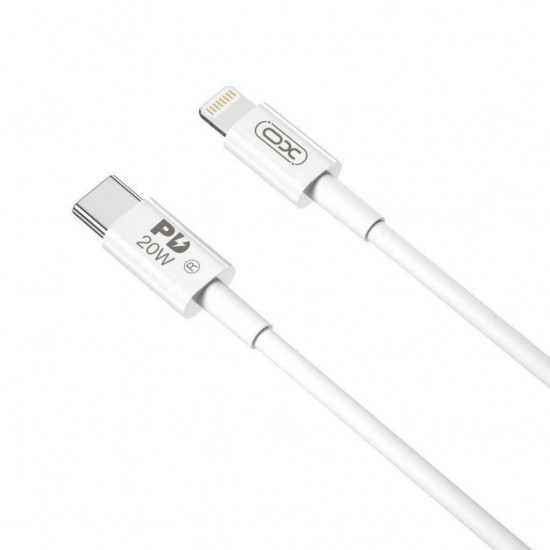 XO NB-Q189B USB-C to Lightning Cable 20W Λευκό 2m