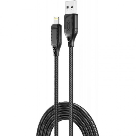 XO NB235 USB-A to Lightning Cable Μαύρο 1m